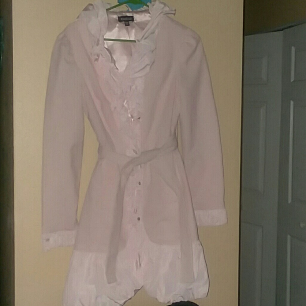 Bebe pink trench coat